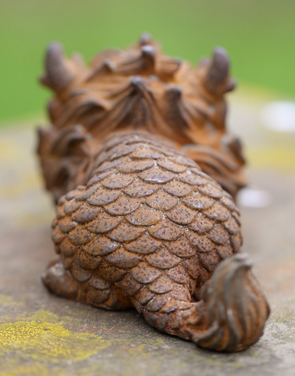 Rustic Cast Iron "Chinese Pixiu" Garden Sculpture 