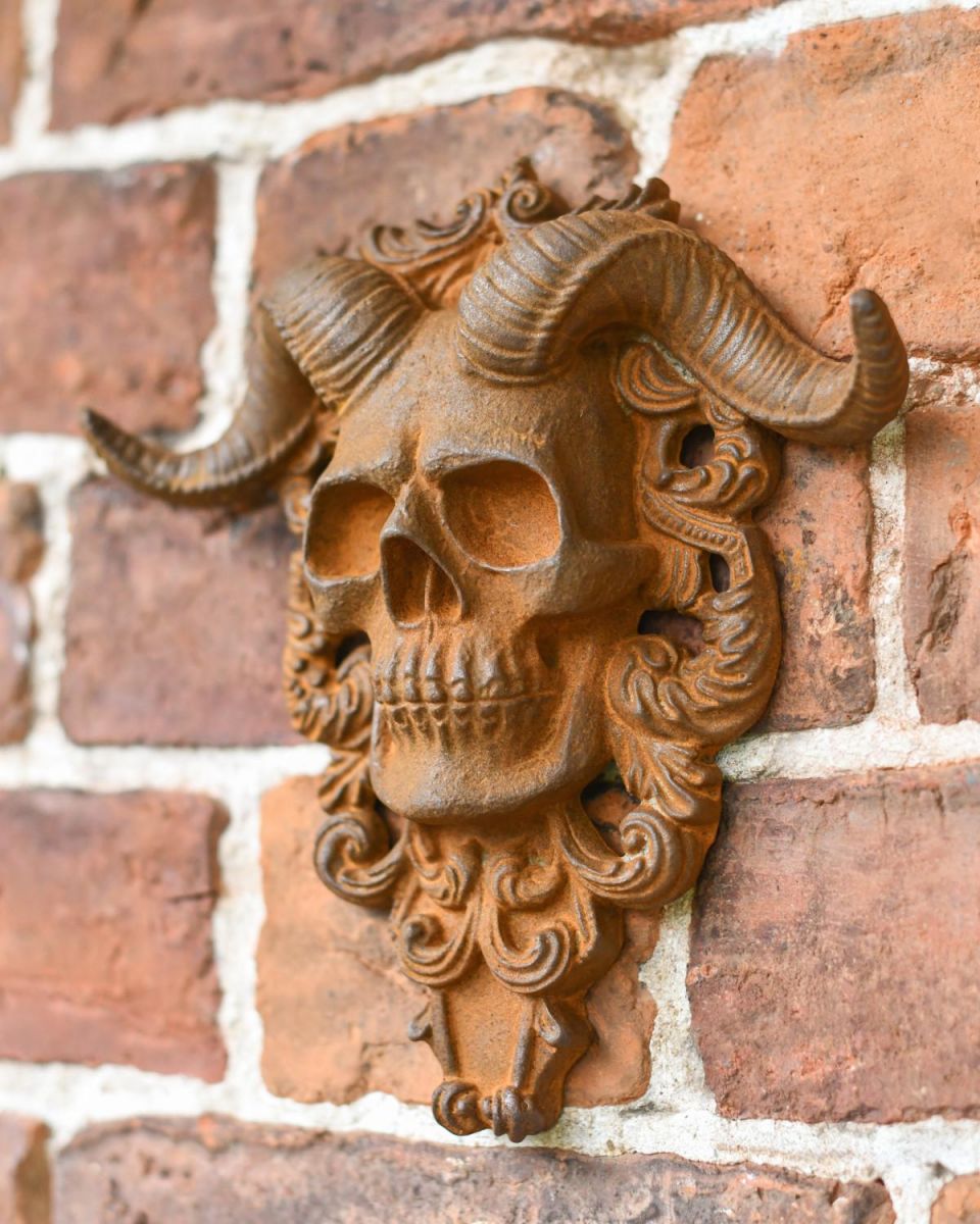 Rustic Cast Iron "El Diablo" Exterior Wall Art Rustic Cast Iron "El Diablo" Exterior Wall Art
