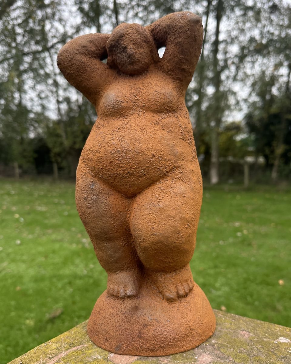 Rustic Cast Iron "Evangeline" Sculpture Rustic Cast Iron "Evangeline" Sculpture