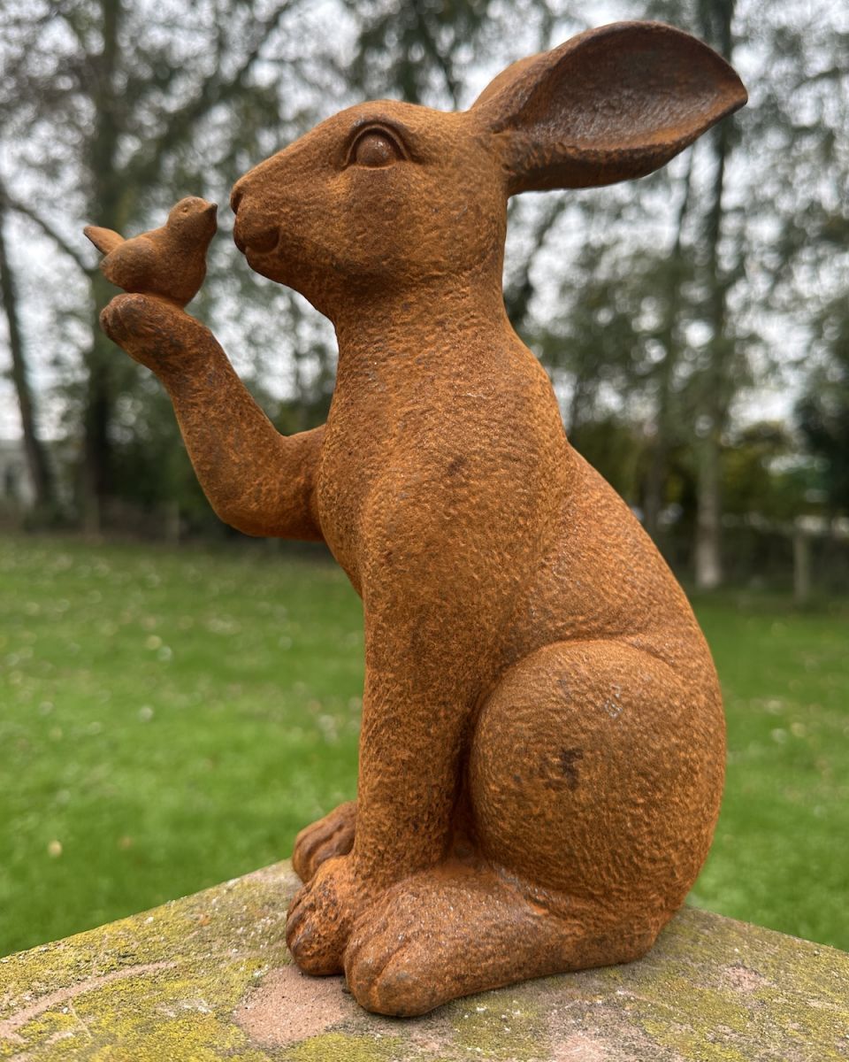 Rustic Cast Iron "Kindred Spirits" Sculpture