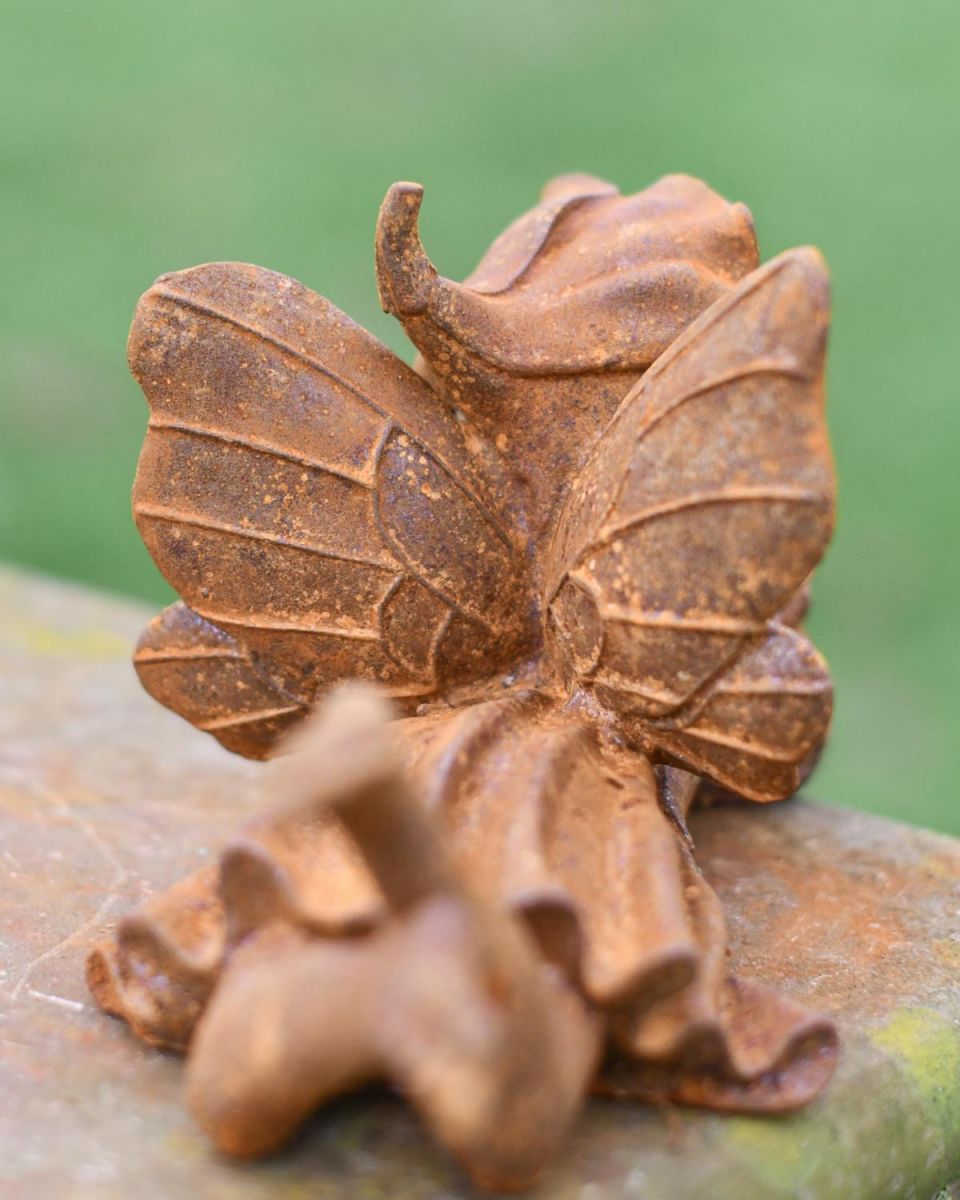 View of Wings & Dress Detail on Angel Garden Sculpture