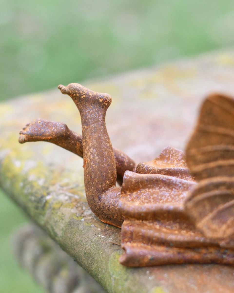Close-Up of Rustic Effect Finish on Garden Sculpture