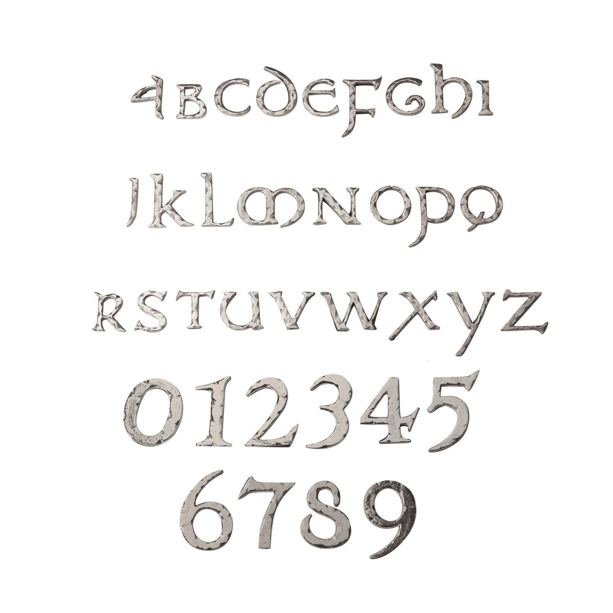 Rustic Chrome letters & numbers