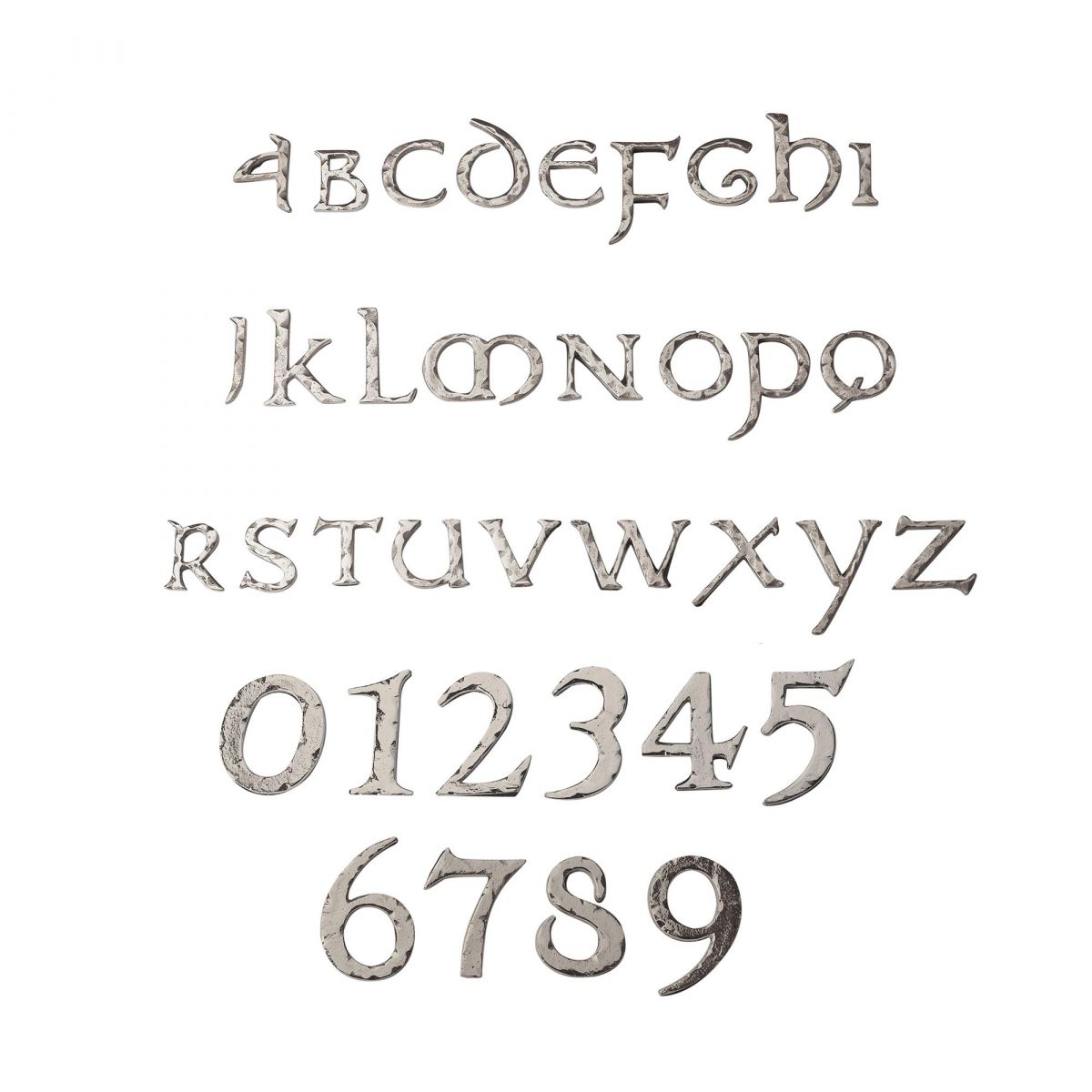 Rustic Chrome Numbers & letters