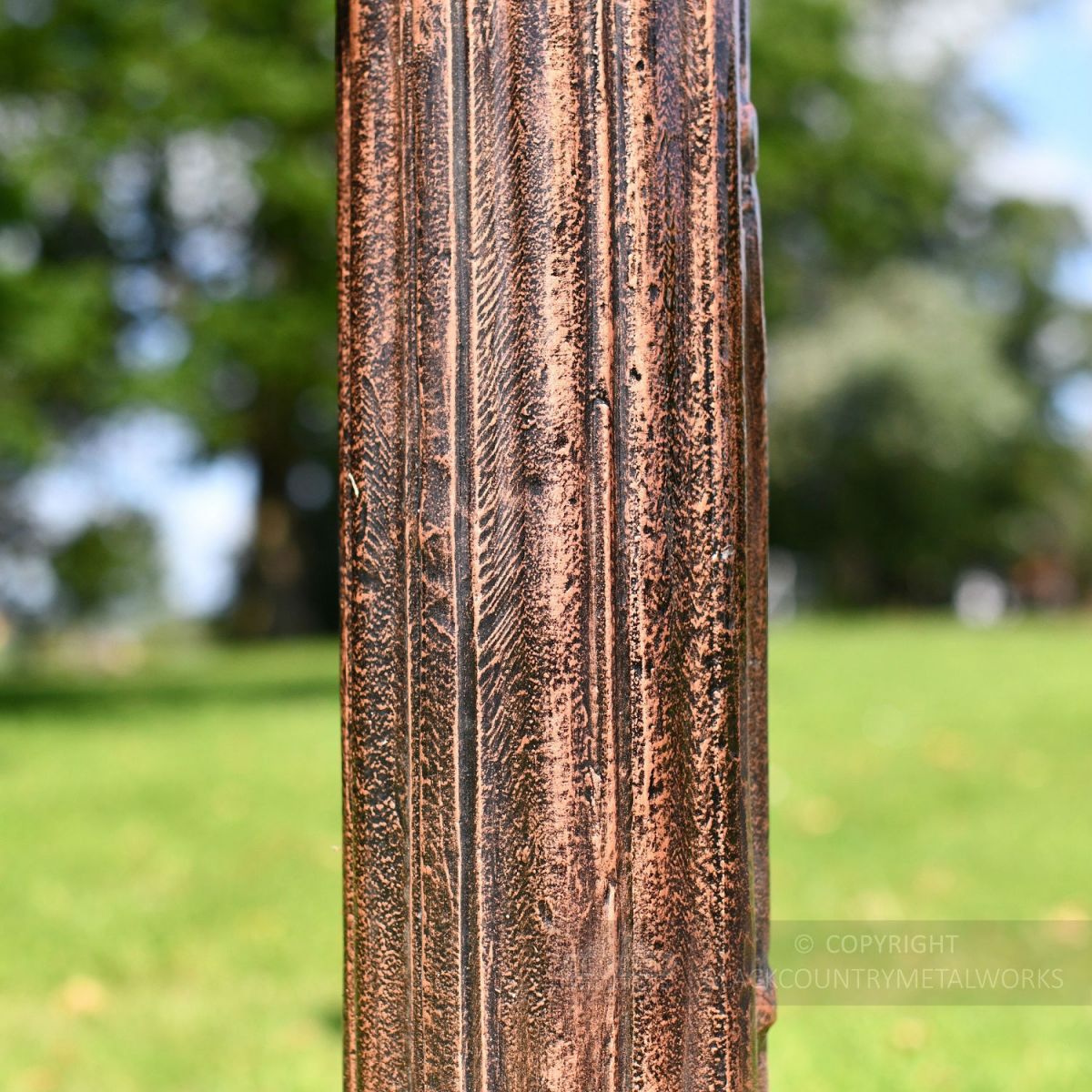 Rustic Copper Finish Lighting Column