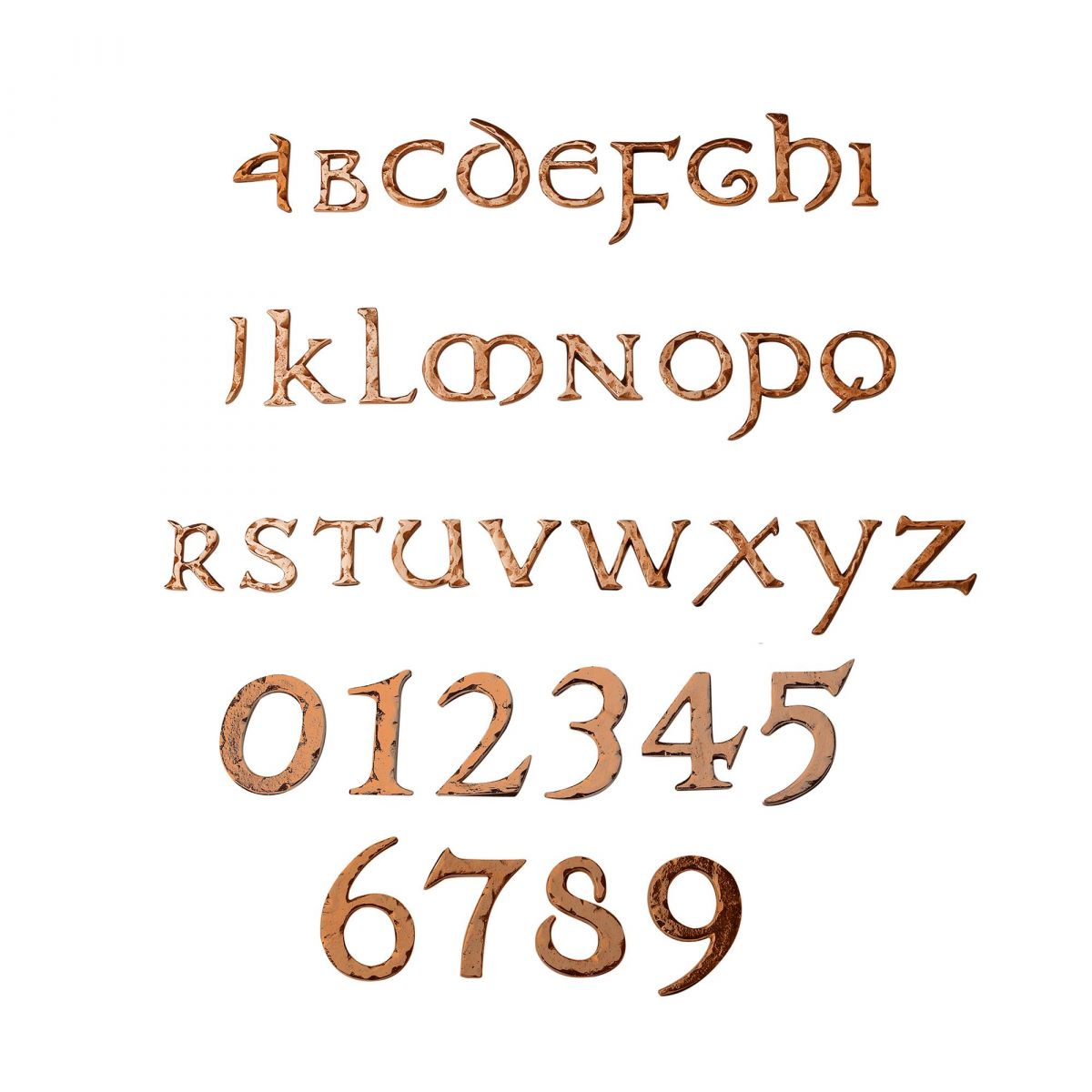 Rustic Copper Numbers & Letters