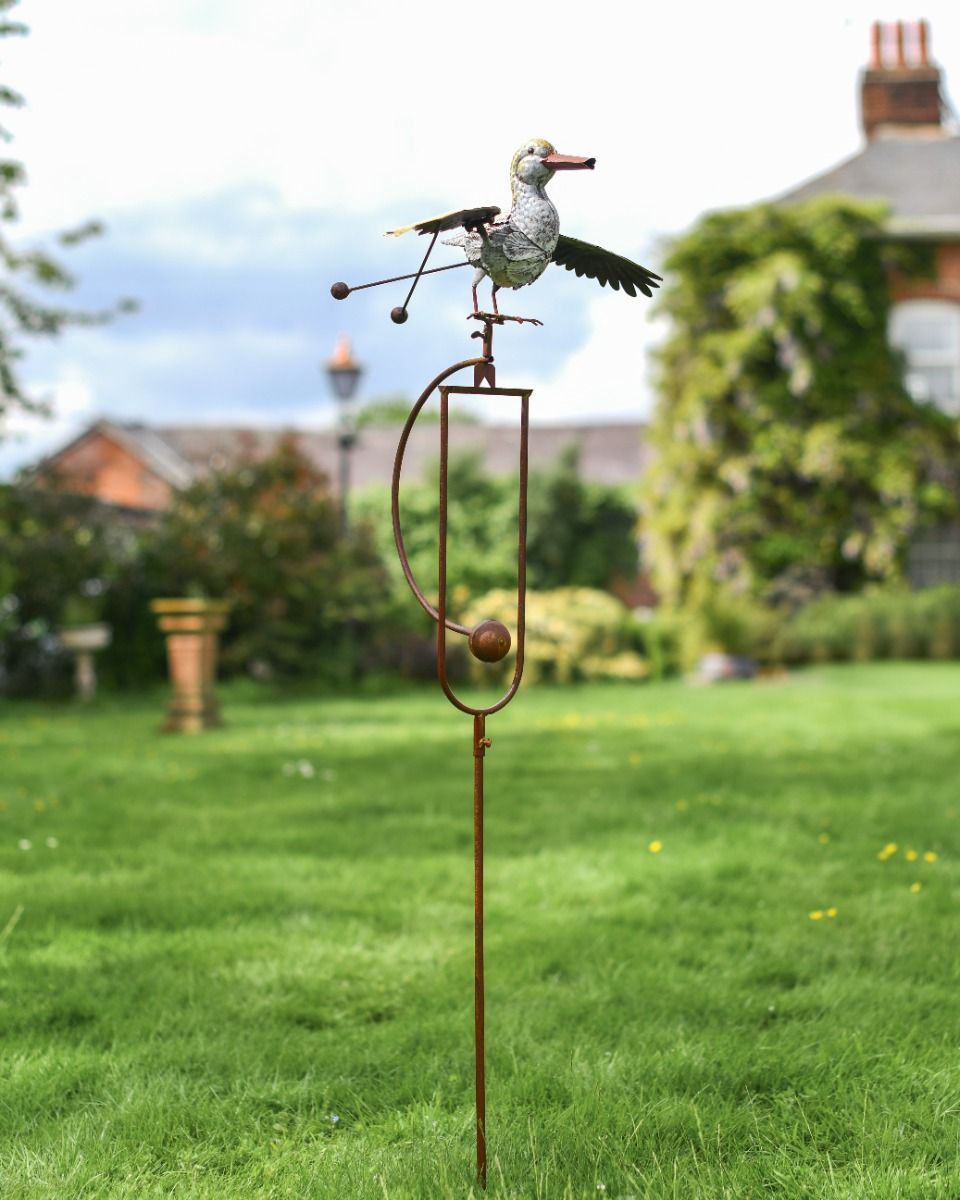 Metal "Flying Duck" Rocking Garden Spike 