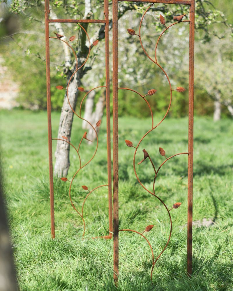 Close-up of the Base of the Ornate Floral "Corolla" Rustic Rose Arch