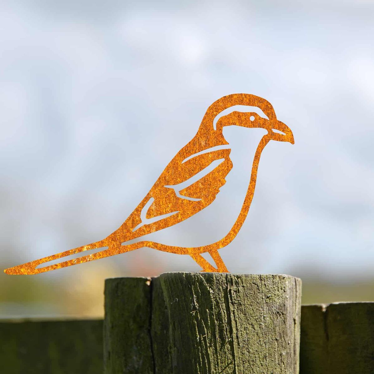 Rustic Steel Fence Topper with Great Grey Design