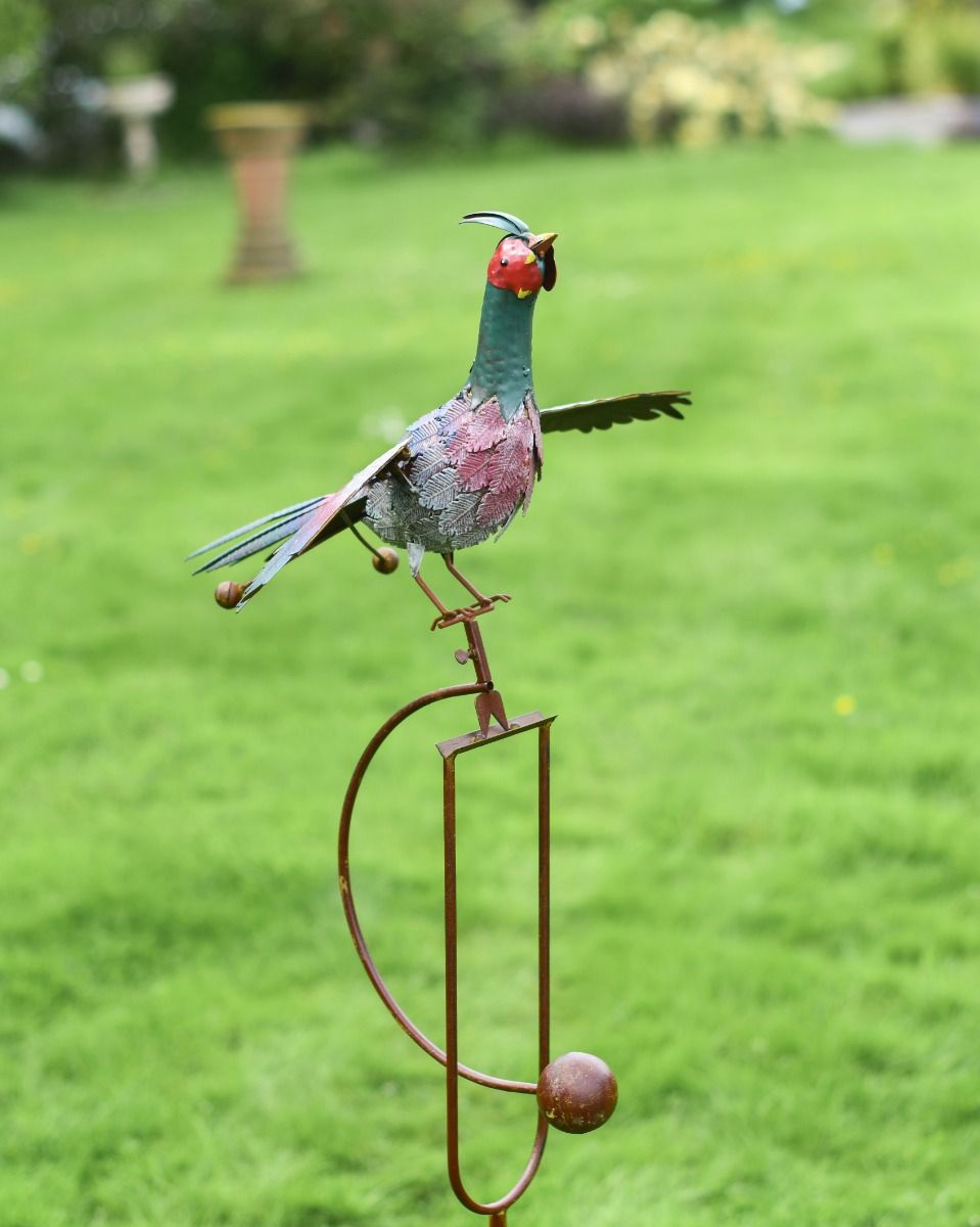  Recycled Metal Pheasant Garden Spike 
