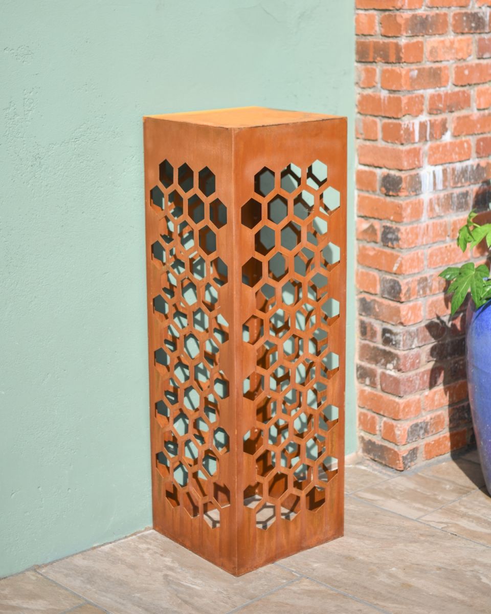 Rustic Honeycomb Decorative Garden Column