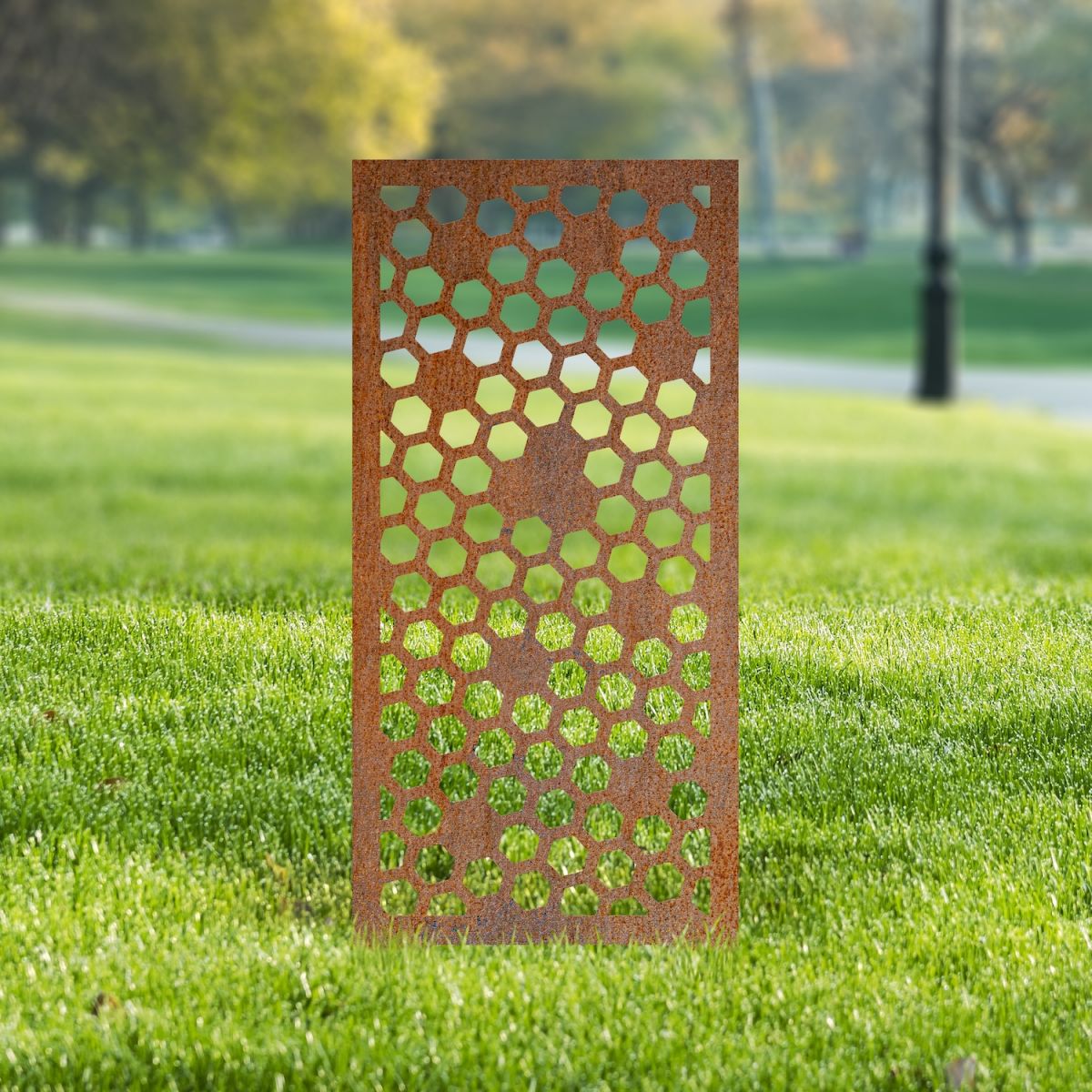 Rustic Honeycomb Garden Screen