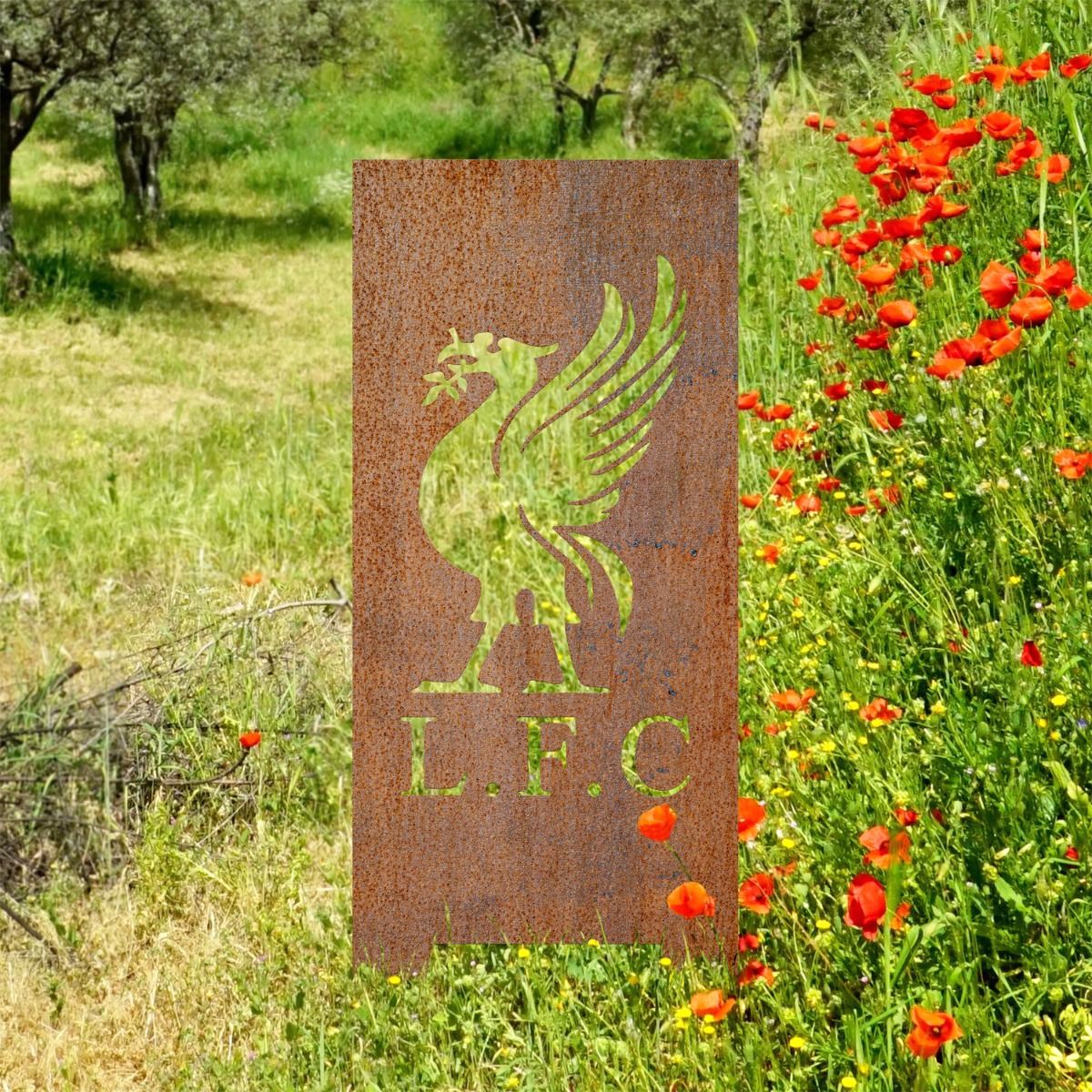 Rustic Liver Bird Garden Screen Rustic Liver Bird Garden Screen