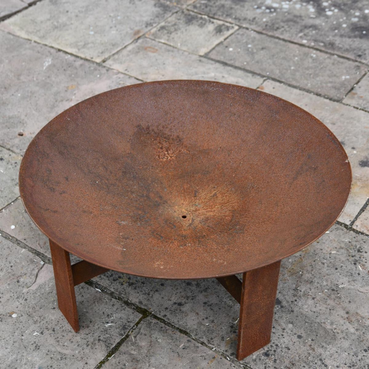 Rustic "Maroon Sunset" Fire Pit in Situ