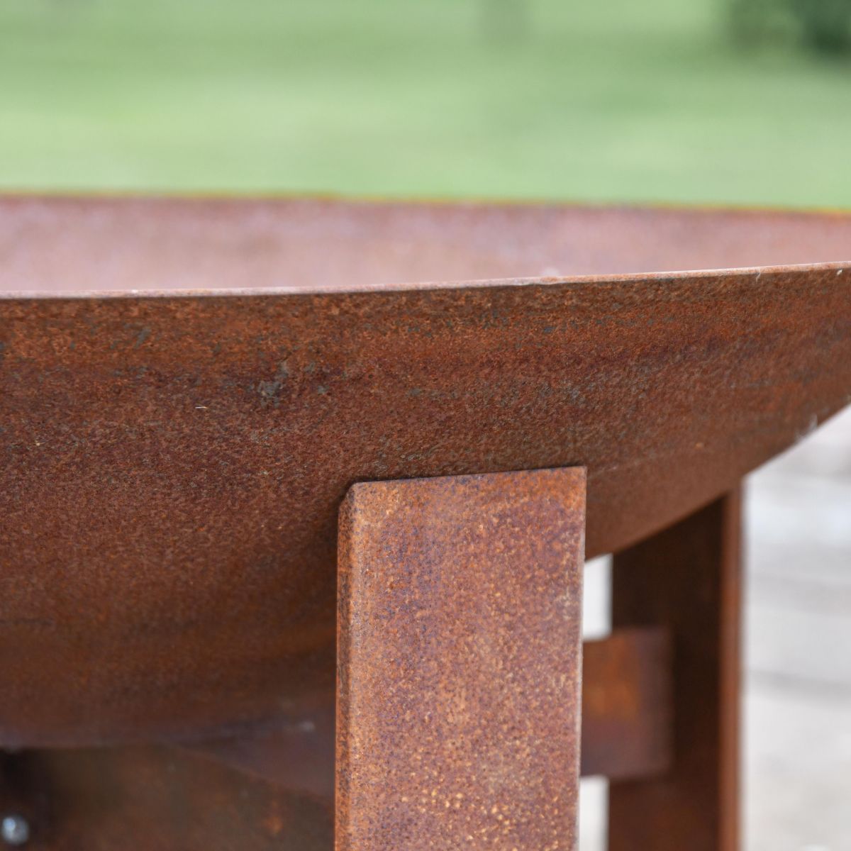 Close-Up of Rustic Carbon Steel Finish