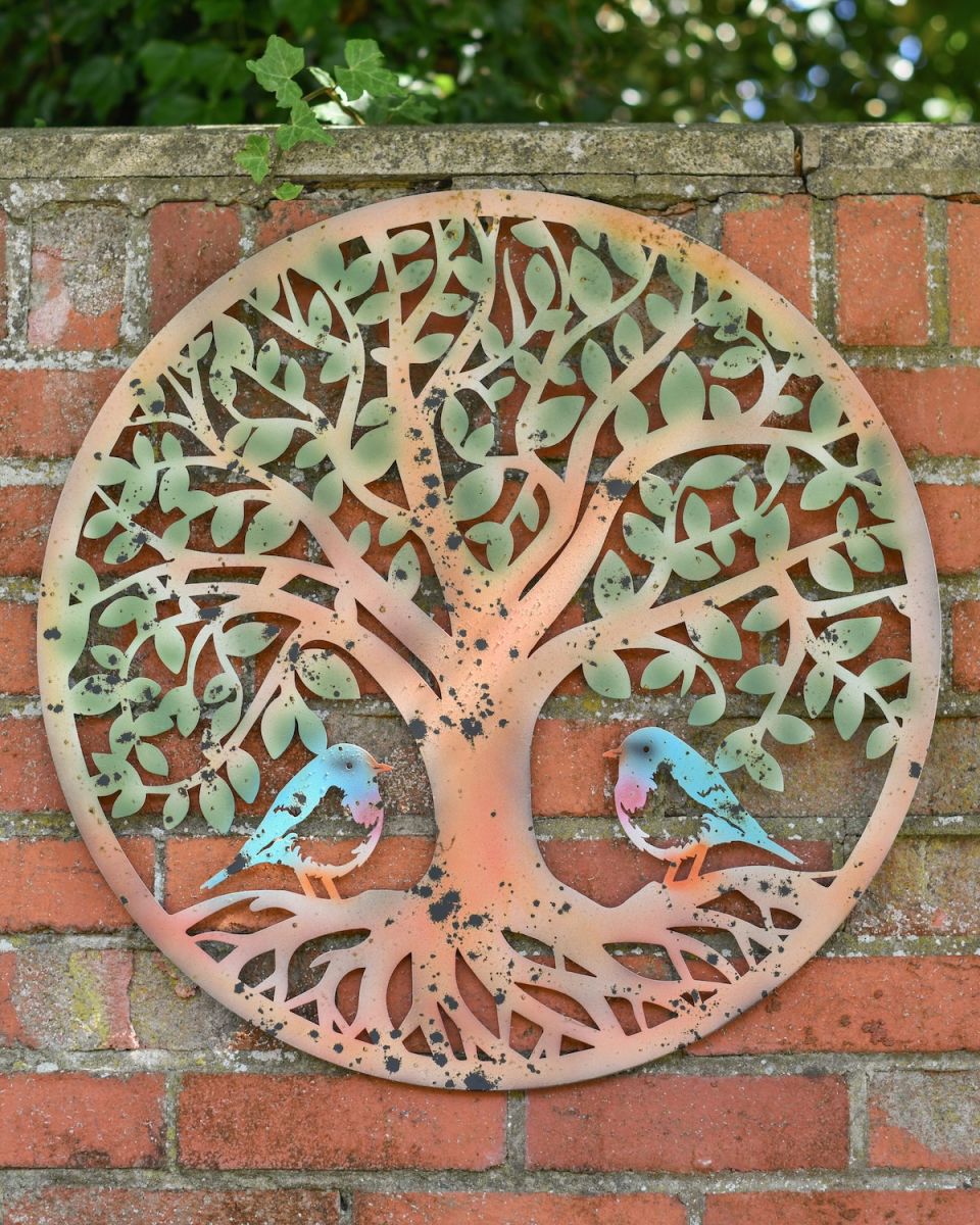Rustic Oak Tree Garden Wall Art