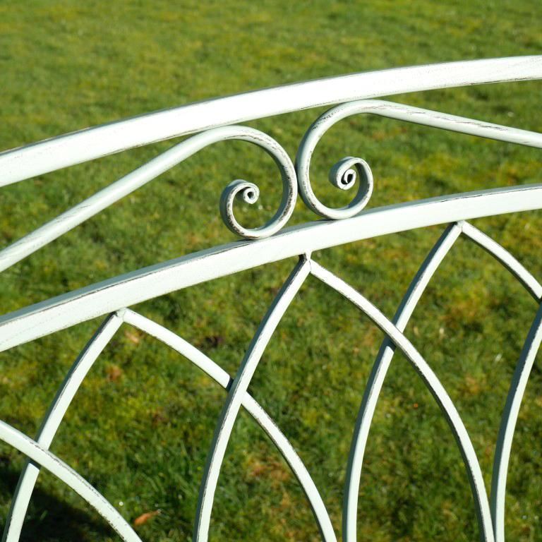 close-up of the Rustic Olive Green Finish on the Garden Arbour