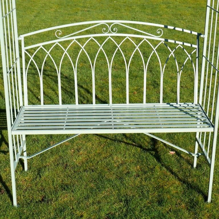 Close-up of the Seat on the Garden Arbour