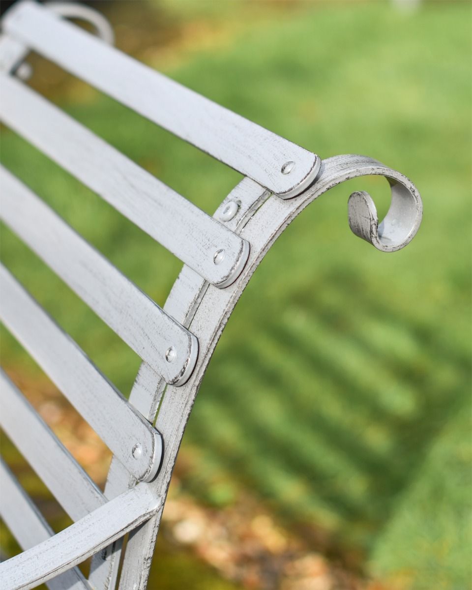 Close Up of Grey Outdoor Bench