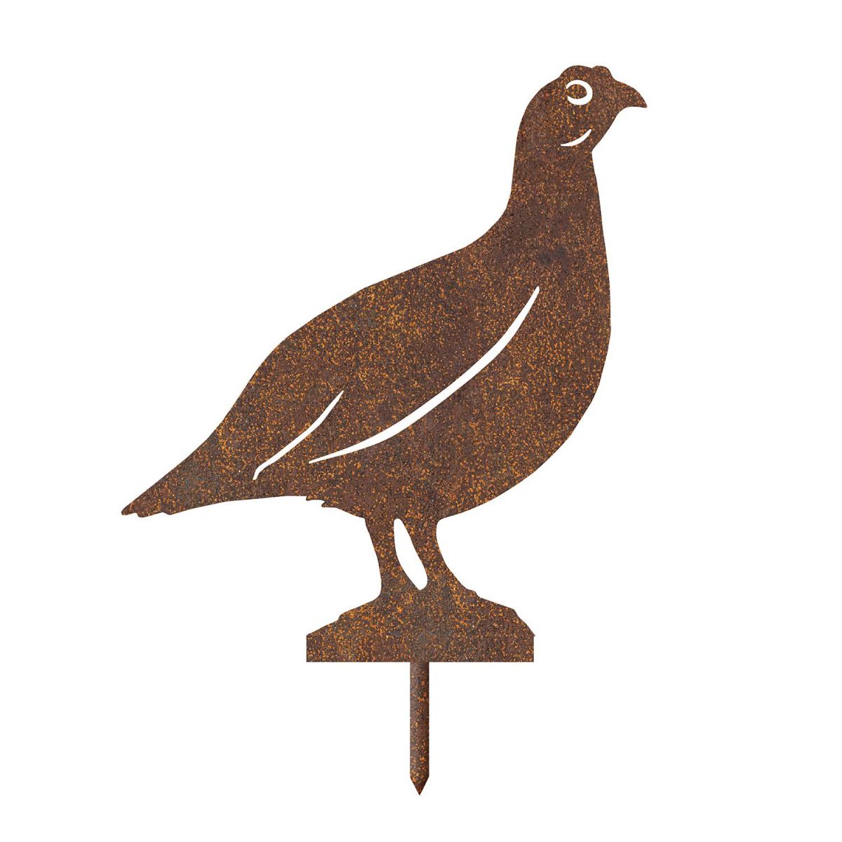 Red Grouse Silhouette in a Rustic Finish