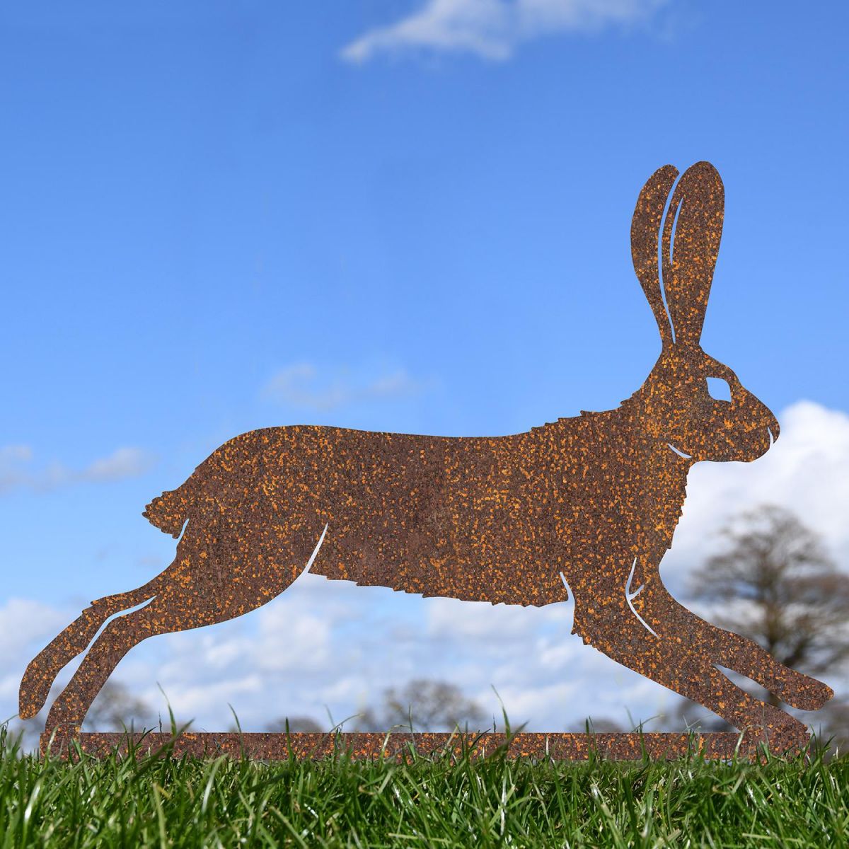 Rustic Sprinting Hare Silhouette in Situ Rustic Sprinting Hare Silhouette in Situ