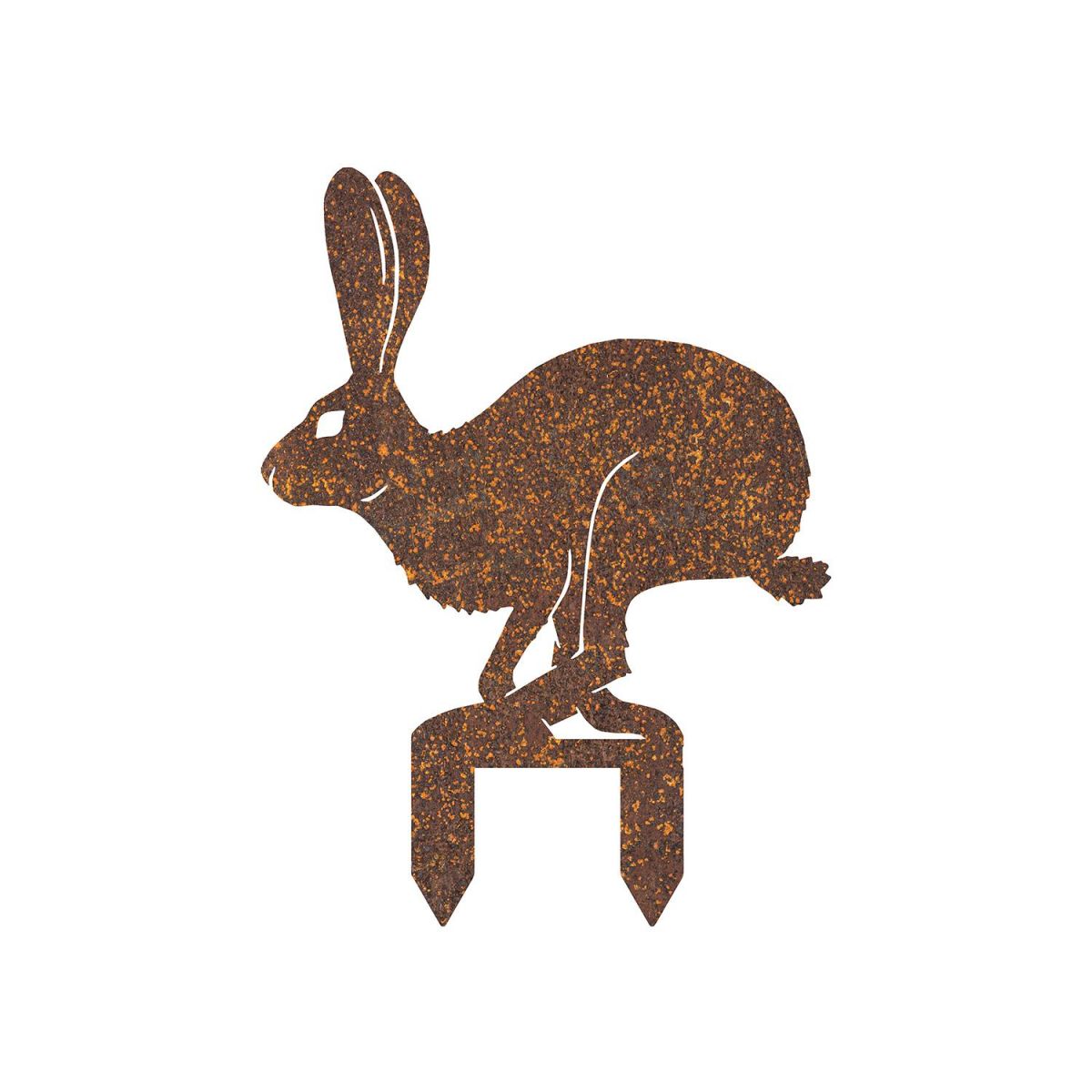 Running Hare Silhouette in a Rustic Finish