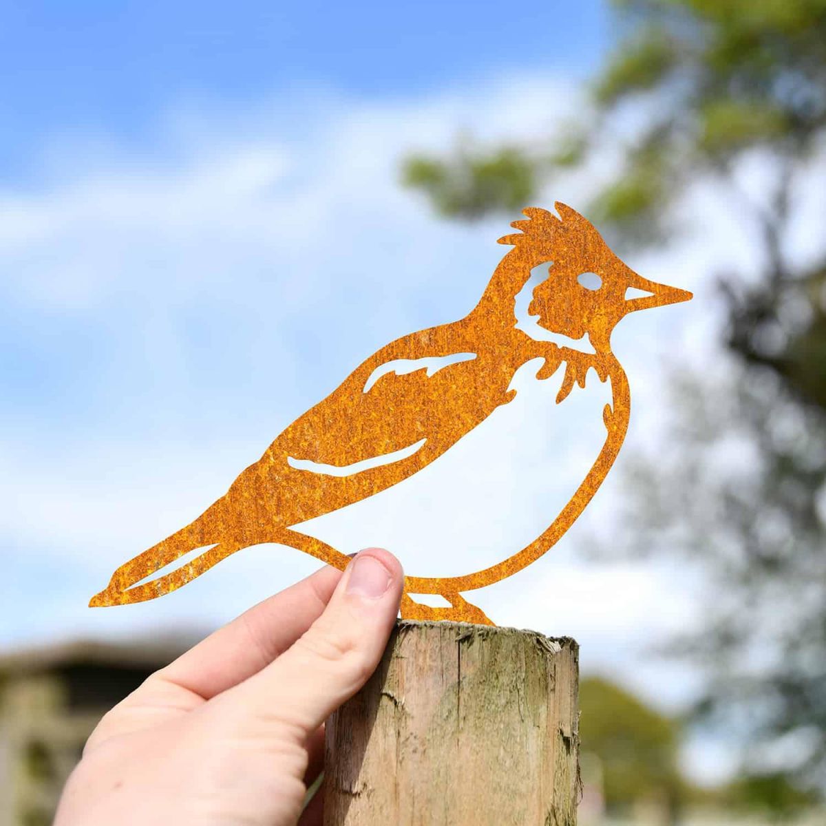 Scale Shot of Rustic Skylark Steel Fence Topper