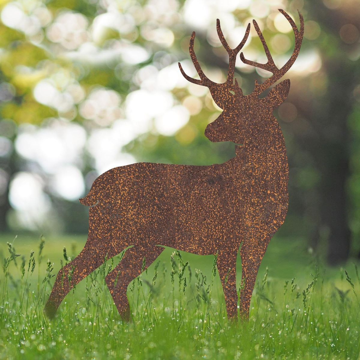 Rustic Stag Silhouette in Use in the Garden