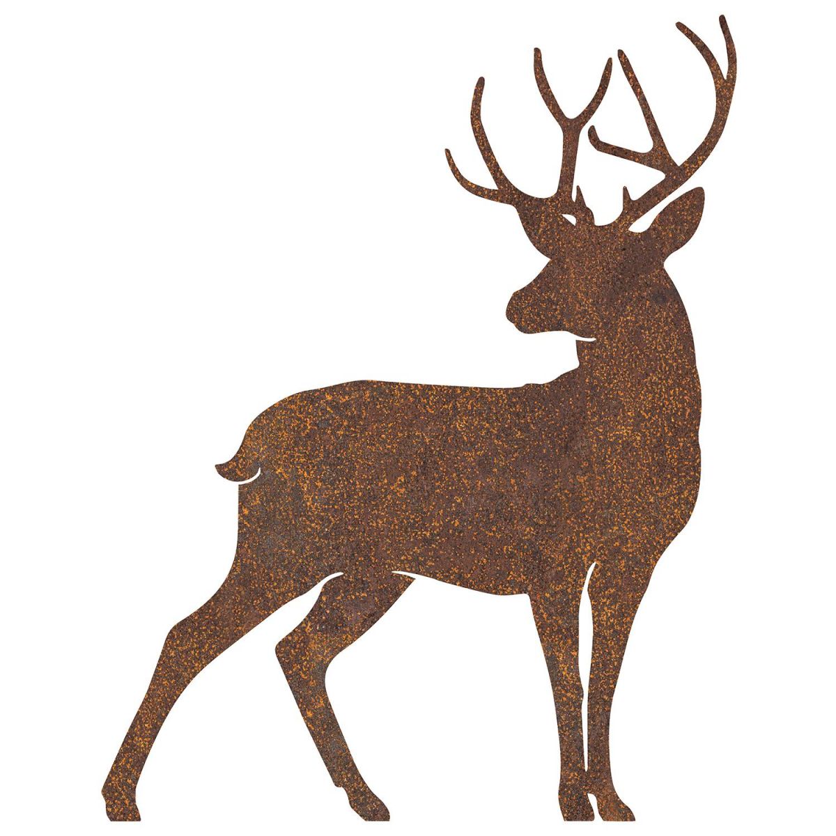 Stag Silhouette in a Rustic Finish 