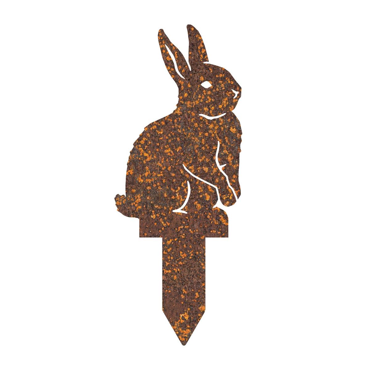 Standing Leveret Hare Silhouette in a Rustic Finish