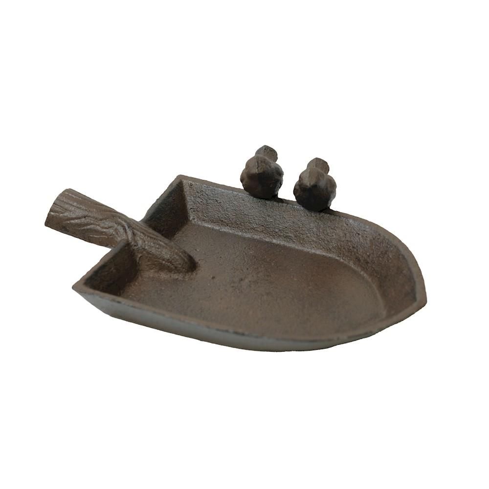 Rustic Trowel Bird Feeder side view 