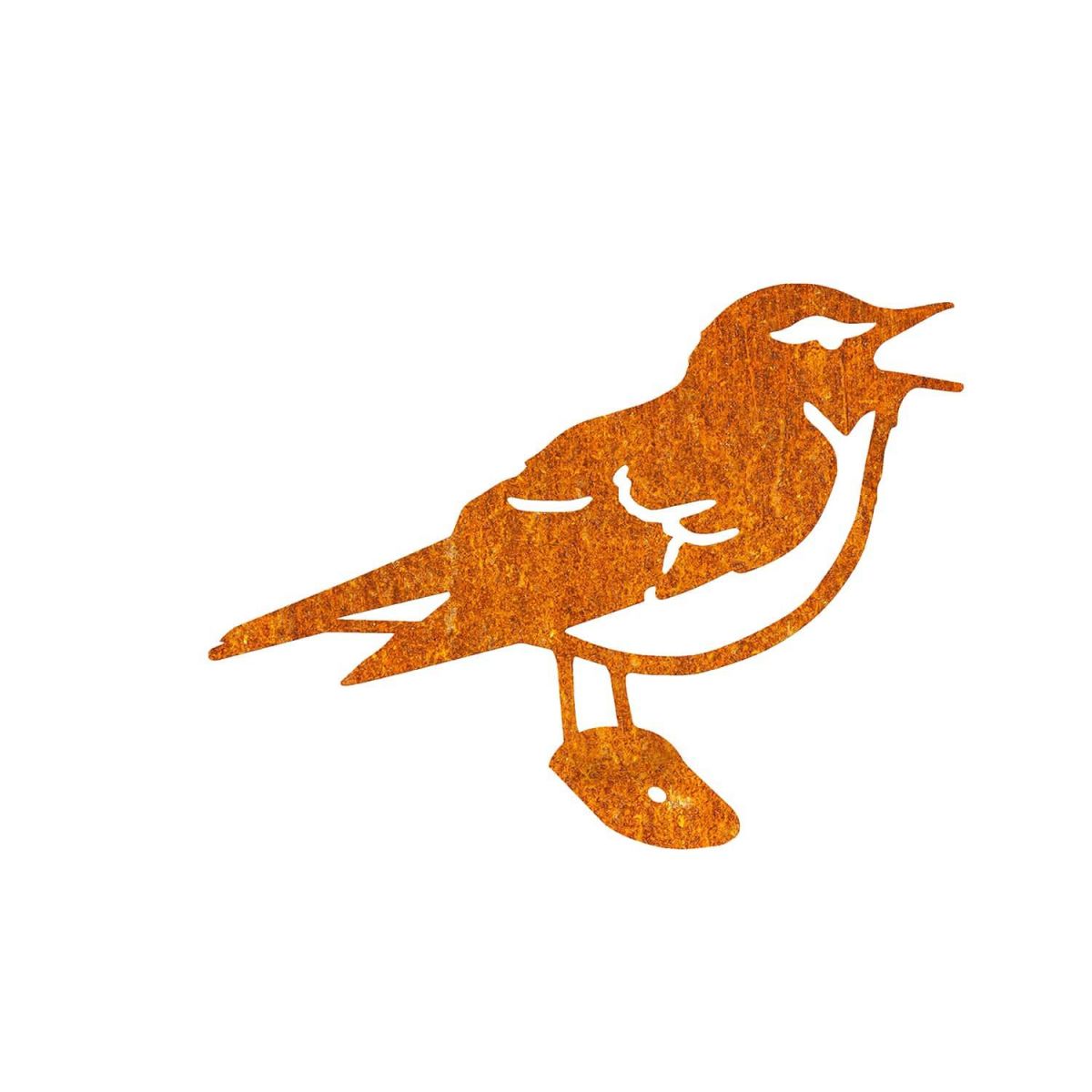 Close-Up of Rustic Wood Warbler Steel Fence Topper