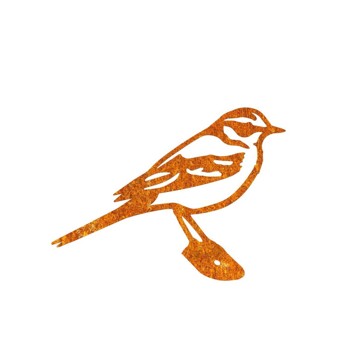 Close-Up of Rustic Yellow Wagtail Steel Fence Topper