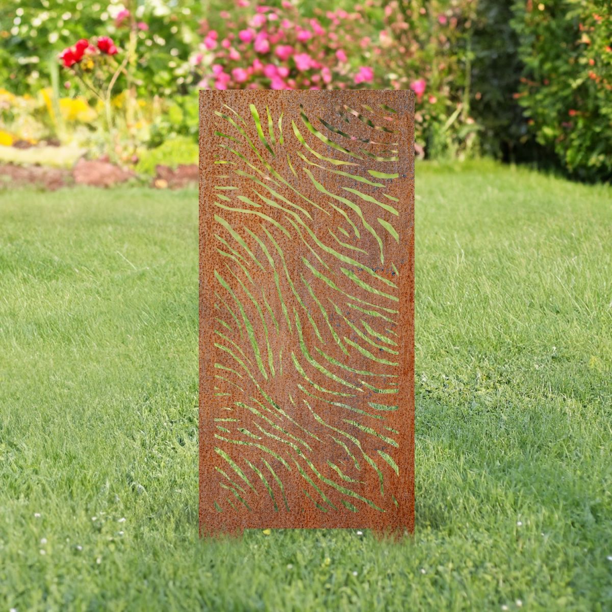 Decorative safari print garden screen Decorative safari print garden screen