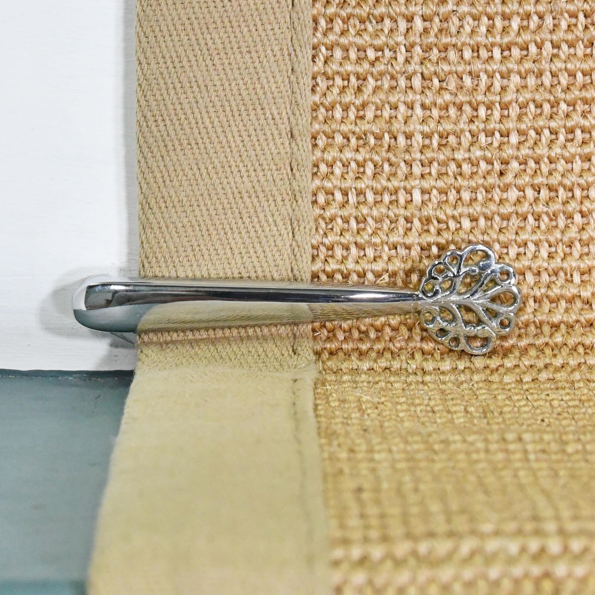 "Audley Hall" Stair Clips in Bright Chrome in Situ