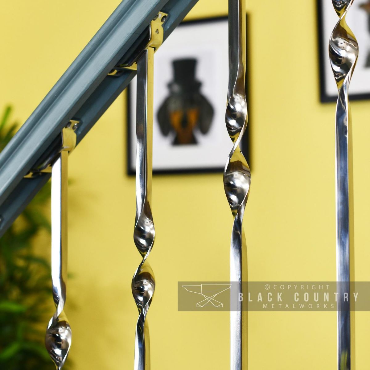 Alessi Double Bold Twist Stainless Steel Stair Spindle Alessi Double Bold Twist Stainless Steel Stair Spindle