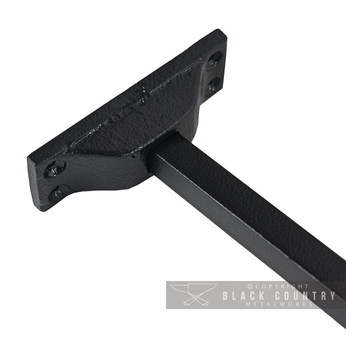 Close-up of the "Rabanne" Stainless Steel Stair Spindle Sitting in a Landing Bracket  Close-up of the "Rabanne" Stainless Steel Stair Spindle Sitting in a Landing Bracket