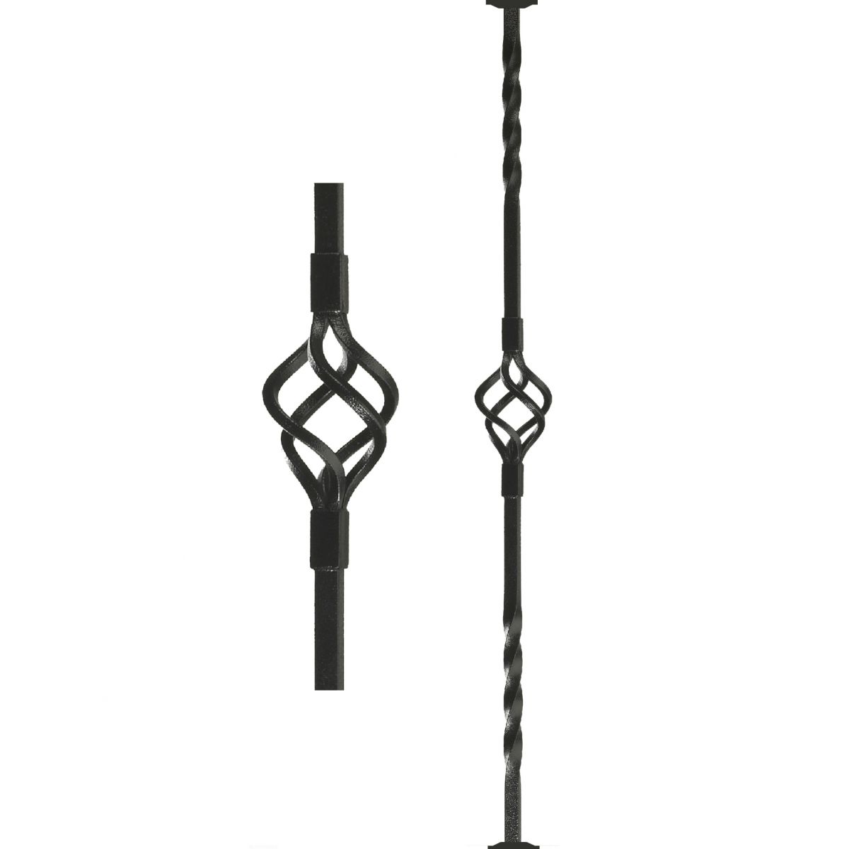 "Cavendish" Single Basket Double Fine Twist Stair Spindle 