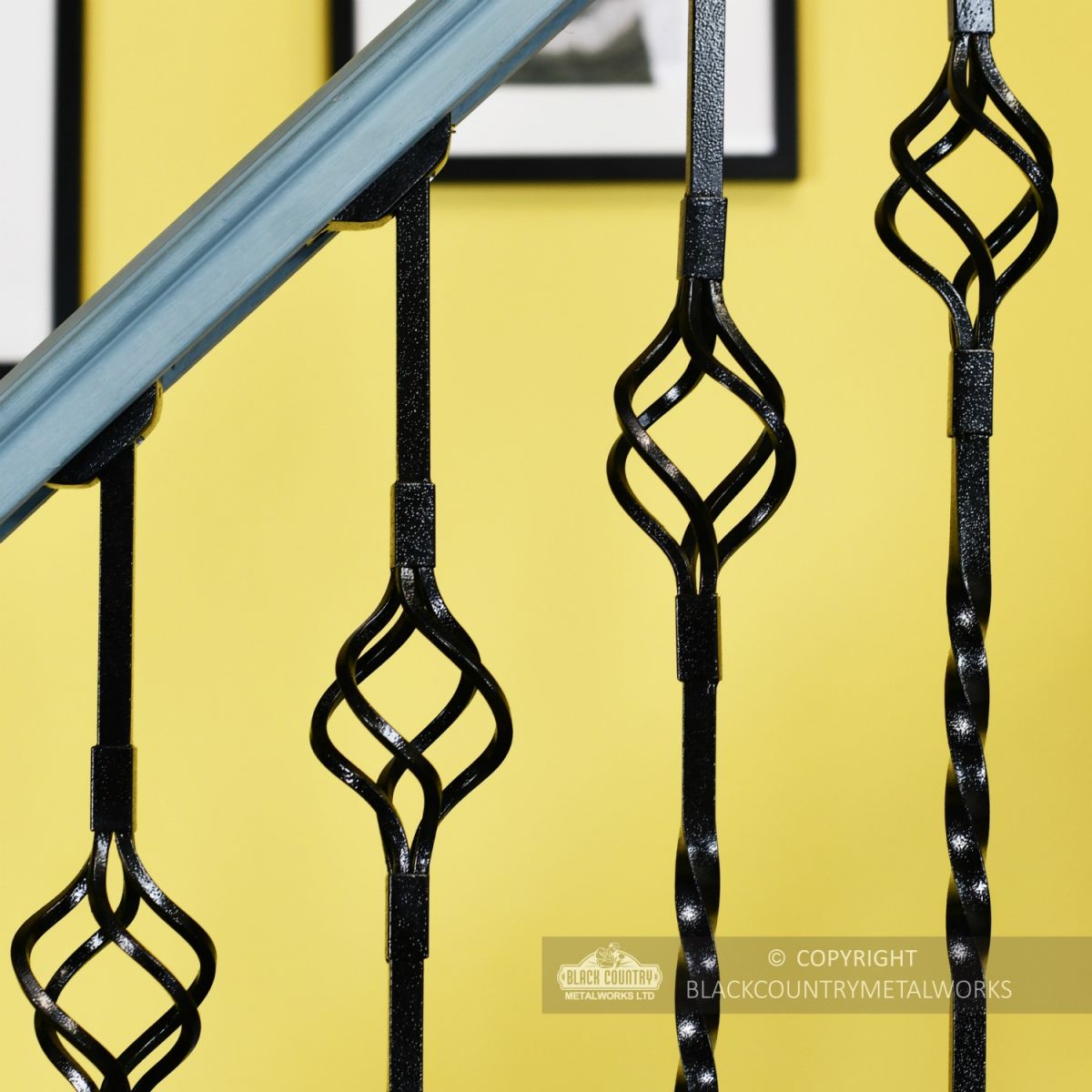 "Cavendish" Double Basket Single Fine Twist Stair Spindle