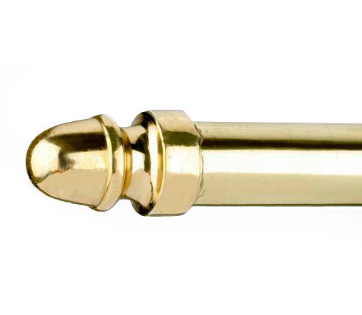 Acorn Finial Polished Brass Stair Rods - 16mm 
