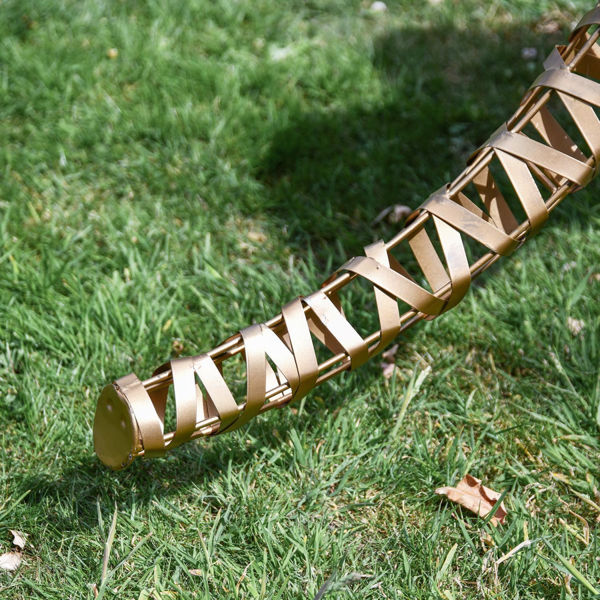 View of the Trunk on the "Sambaku" Gold Garden Elephant Sculpture