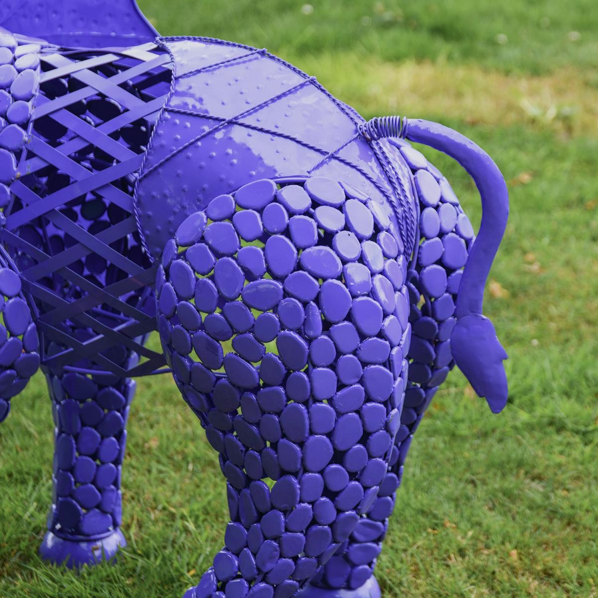 View of the Back of the "Sambaku" Garden Elephant Sculpture View of the Back of the "Sambaku" Garden Elephant Sculpture