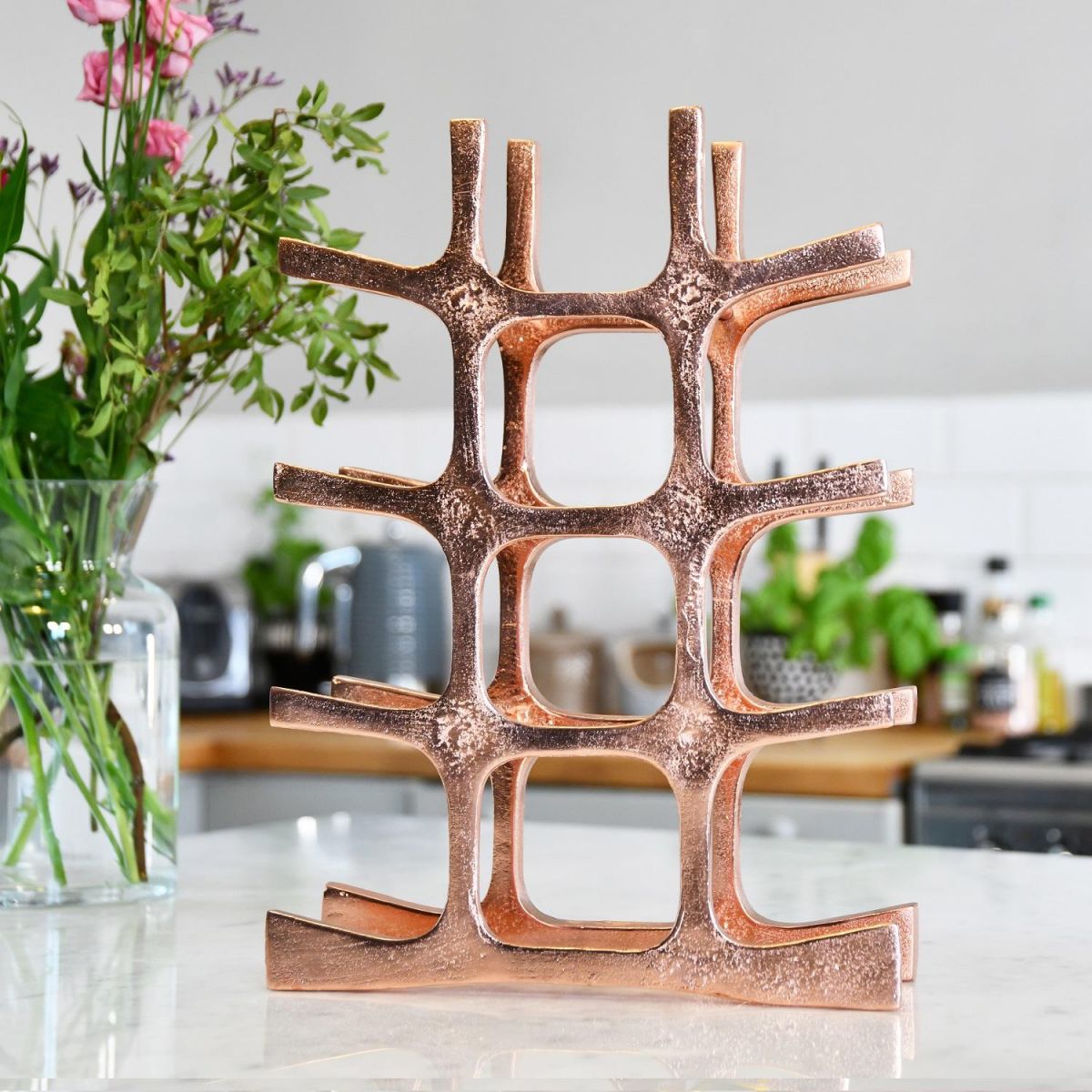 "Kempton House" Wine Rack in Situ on Kitchen Countertop 