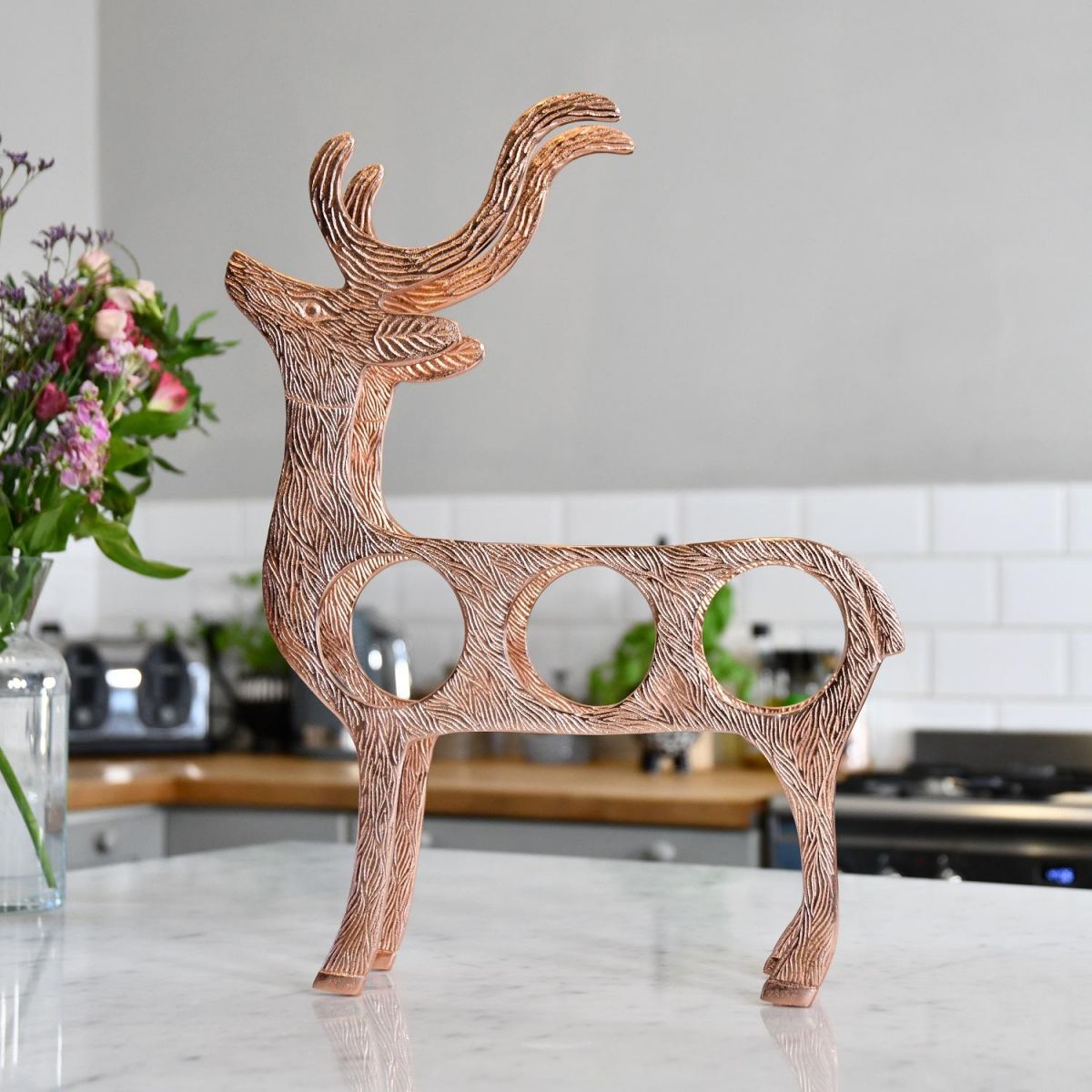 "Stag" Wine Rack in Copper Finish "Stag" Wine Rack in Copper Finish