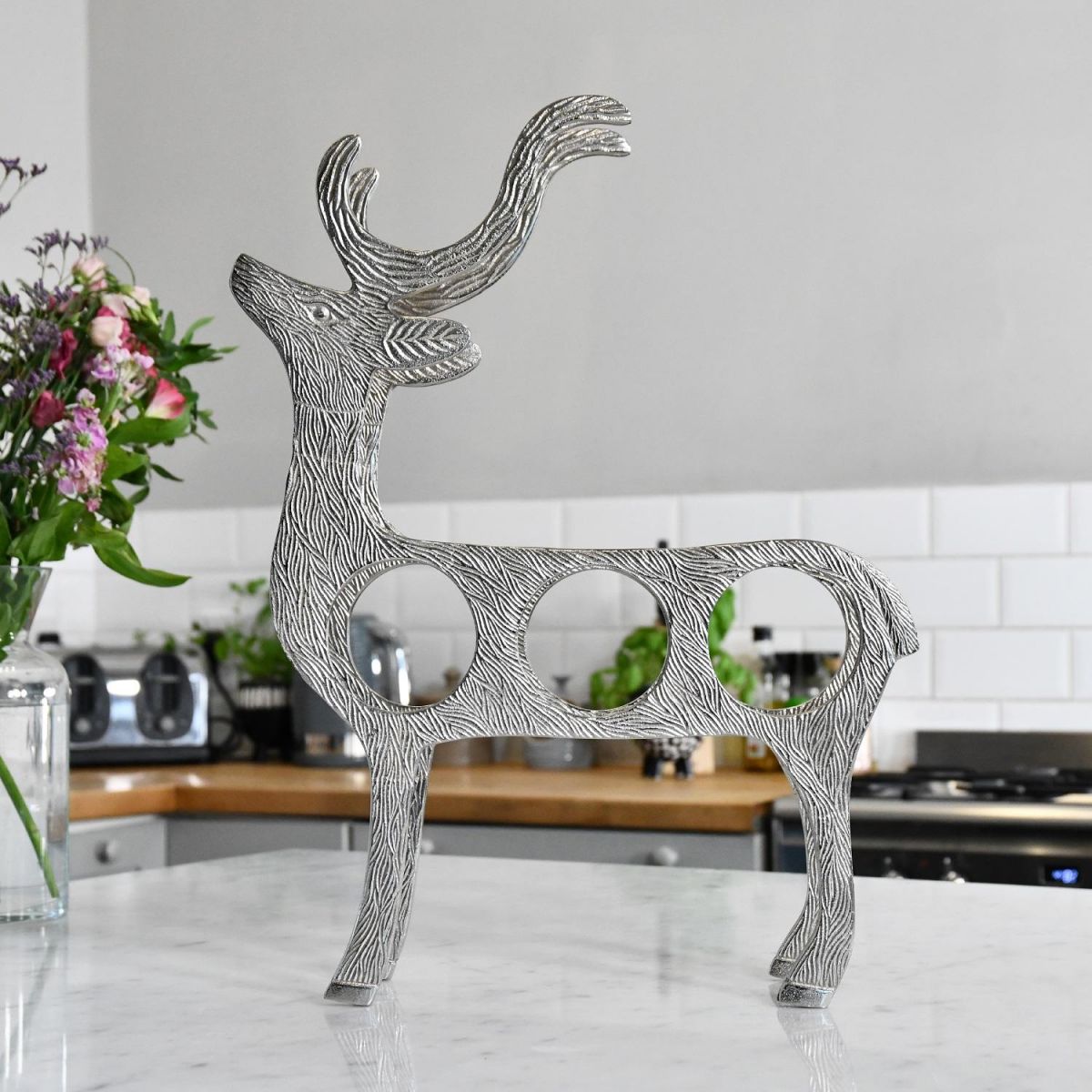 "Stag" Wine Rack with Nickel Finish