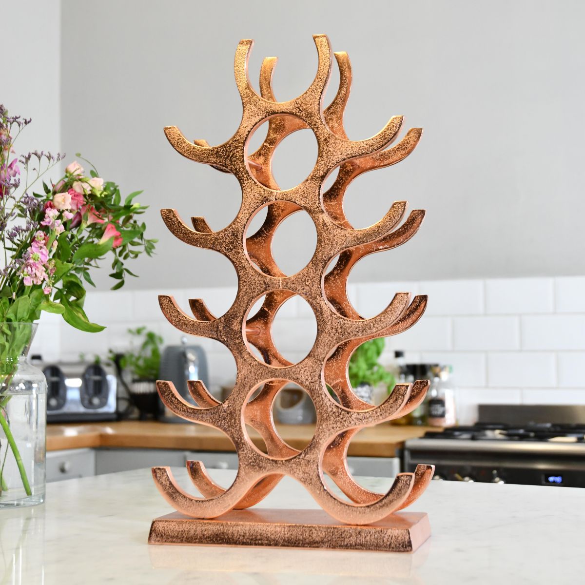 "Branches" Wine Rack in Kitchen Setting 