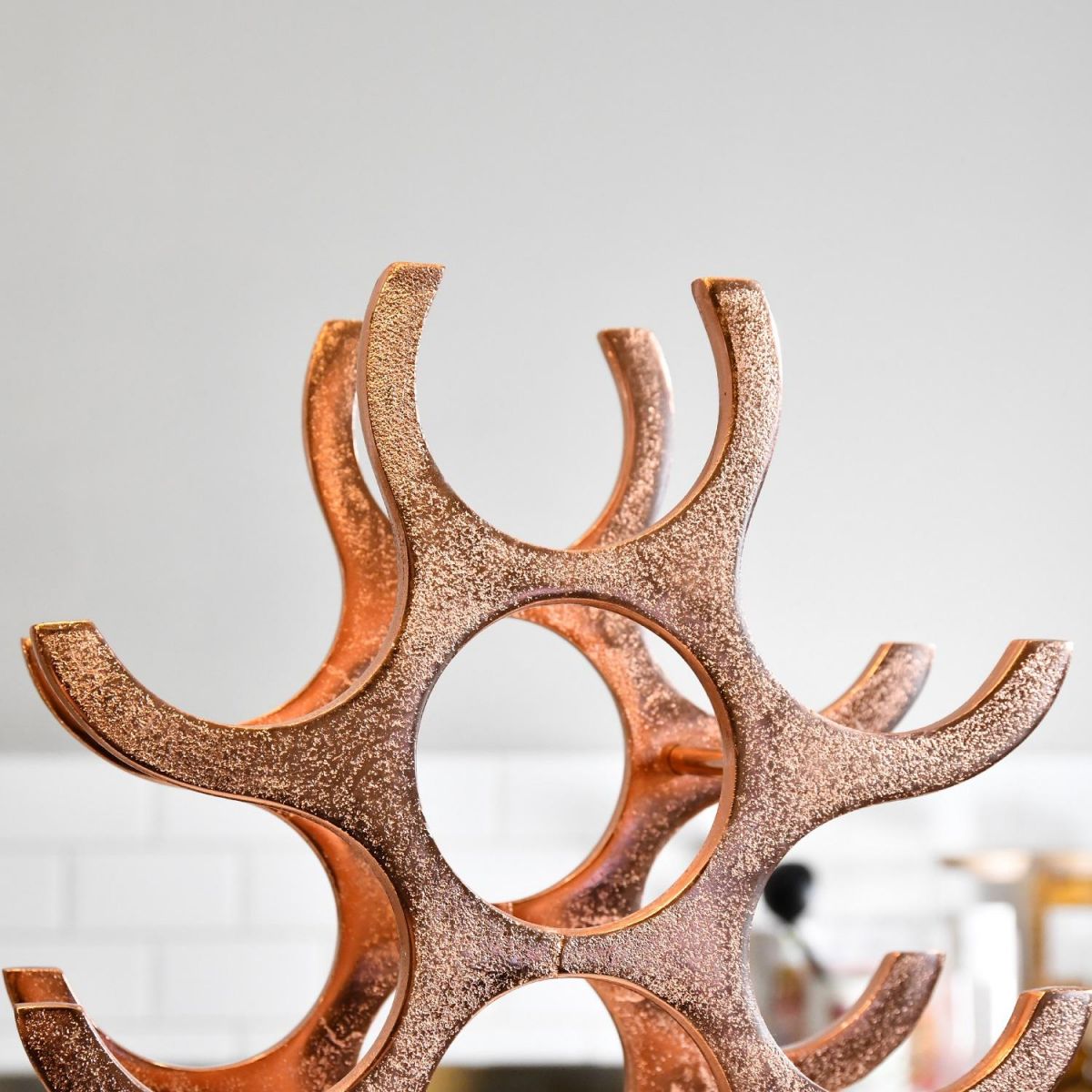 Copper "Branches" Wine Rack in Situ 