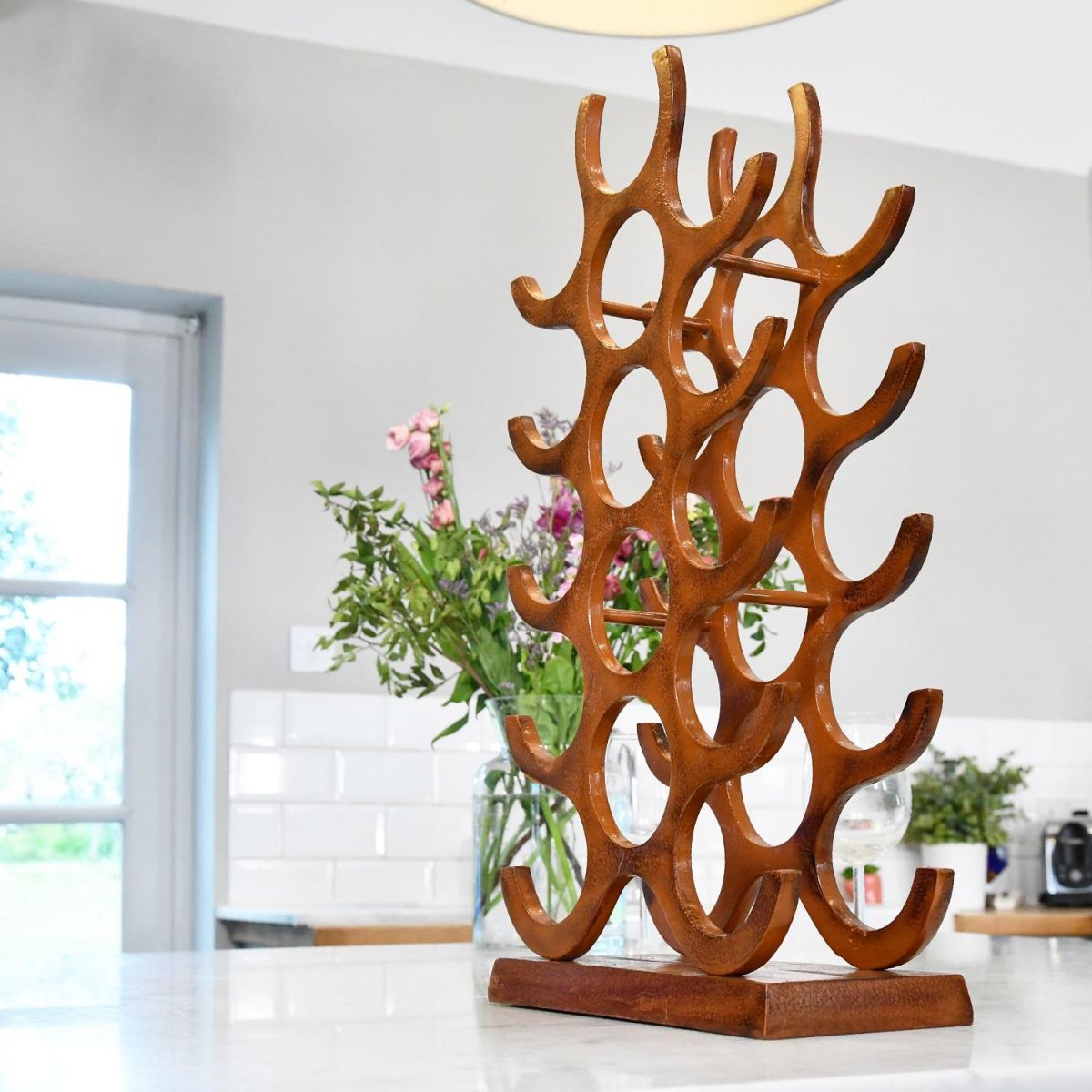 Side view of "Branches" Wine Rack in Situ 