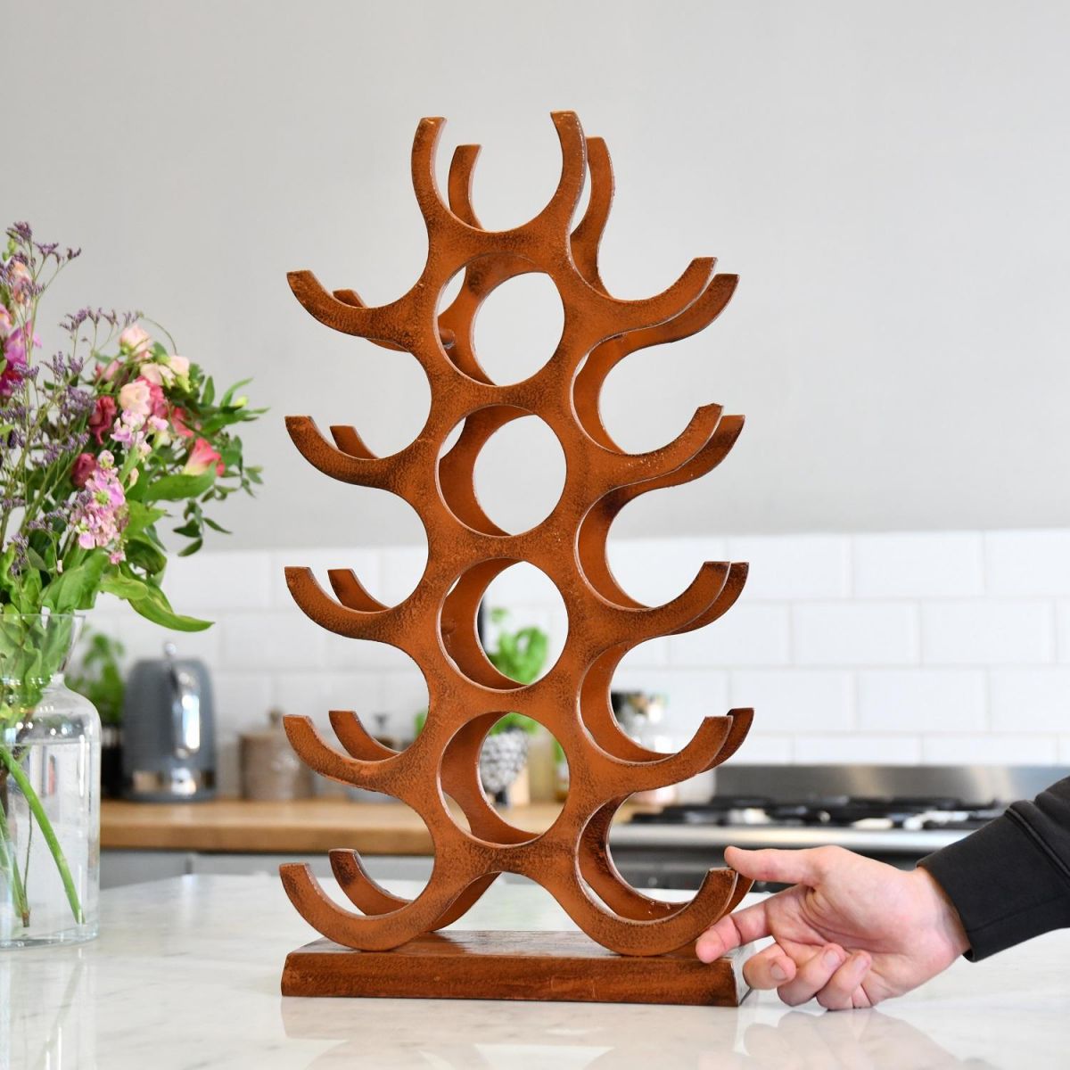 "Branches" Wine Rack in Rustic Finish