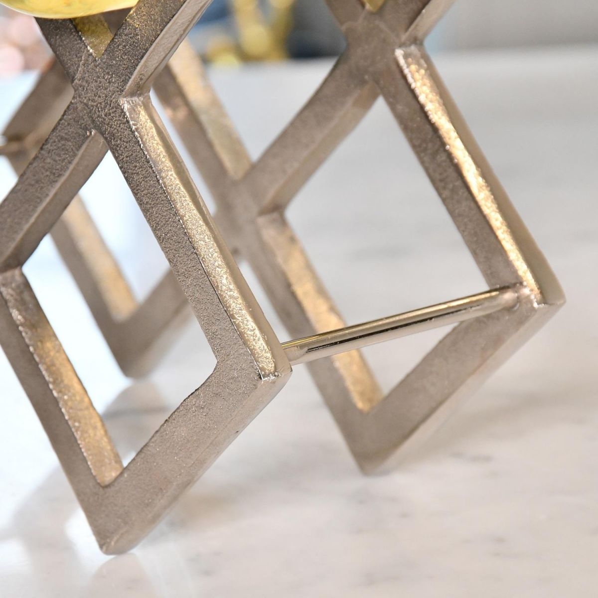 Side view of "Geometric Grid" Wine Rack in Situ 